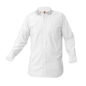 Dress shirt -Oxford -UNISEX -L/S -with embroidered School Logo-DRC-Kinder - SPECIAL DRESS