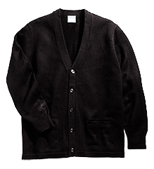 Winter -Cardigan Sweater w/ pockets V-neck with embroidered School Logo-Unisex