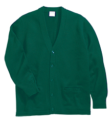 Sweater w/ pockets v- neck with Embroidered School Logo -Unisex -4th thru 12th Grade