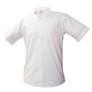 Dress Shirt -OXFORD -Short Sleeve-UNISEX -with emb School Logo-1st thru 3rd grade- DAILY WEAR