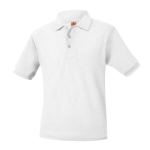 KNIT Polo s/s  sleeve -NO LOGO - "A+ Brand" -YOUTH -White