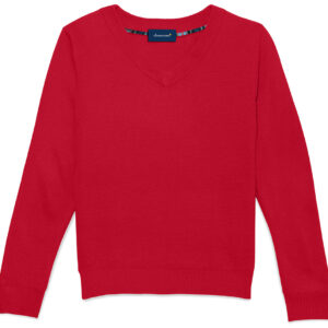 Sweater pullover v -neck-YOUTH- With School Logo embroidered