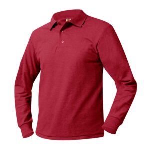 POLO- Pique Knit  L/s  sleeve- no Logo -Unisex-ADULT