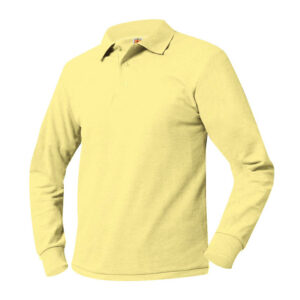 POLO- Pique Knit Polo L/s  sleeve- no Logo -Unisex-ADULT