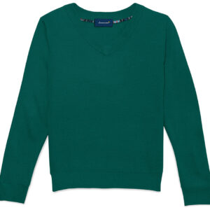 Sweater- Pullover v -neck with embroidered School Logo- Unisex -1st - 3rd grade