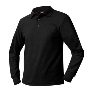 POLO- Pique Knit Polo L/s  sleeve- no Logo -Unisex-ADULT