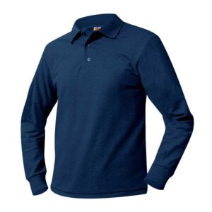 POLO- Pique Knit Polo L/s  sleeve- no Logo -Unisex-ADULT