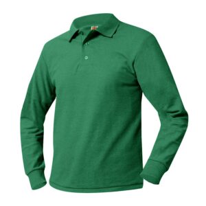 POLO- Pique Knit Polo- Long sleeve- no Logo -Unisex-ADULT