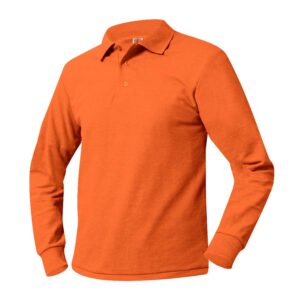 POLO- Pique Knit Polo L/s  sleeve- no Logo -Unisex-ADULT