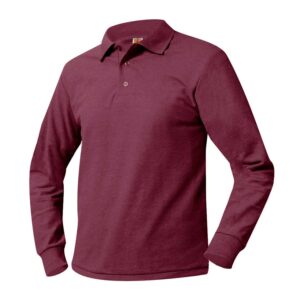 POLO- Pique Knit Polo L/s  sleeve- no Logo -Unisex-ADULT