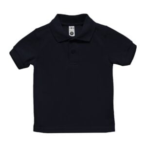 Knit POLO S/s sleeve -with School logo embroidered -TODDLER- 2t-4T - BLACK