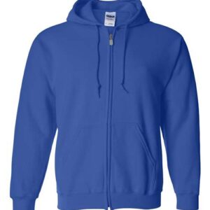 Sweatshirt -Full ZIP Hooded - With DTF School Logo-ADULT-ROYAL