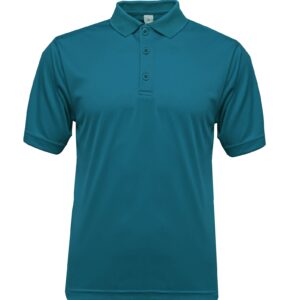 POLO-100% polyester -Unisex-SHORT SLEEVE- Teal