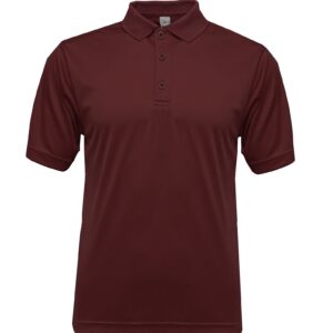 POLO-100% polyester -Unisex-SHORT SLEEVE-Maroon