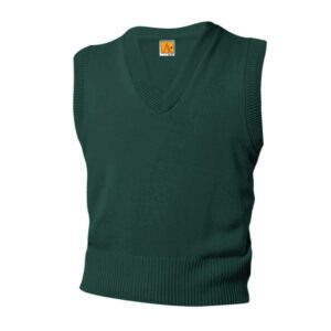 Sweater VEST-  with embroidered School Logo -Unisex - 4th - 12th grade