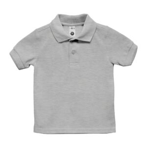Knit POLO S/Sleeve -NO logo embroidered -TODDLER- 2t-4T-Grey