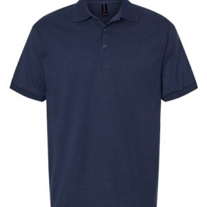 POLO -knit -with DTF school Logo-S/Sleeve -Unisex-ADULT -NAVY