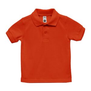 Knit POLO S/Sleeve -NO logo embroidered -TODDLER- 2t-4T-Orange