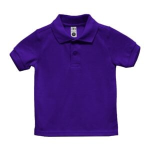 Knit POLO S/Sleeve -NO logo embroidered -TODDLER- 2t-4T-PURPLE