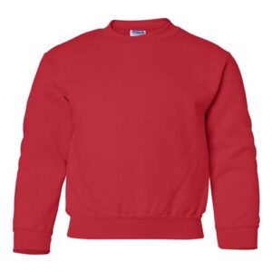 Sweatshirt-  CREW -NO HOOD-No Logo -Unisex-ADULT- HIGH SCHOOL 7th & 8th Grade Can be worn in winter months) - RED